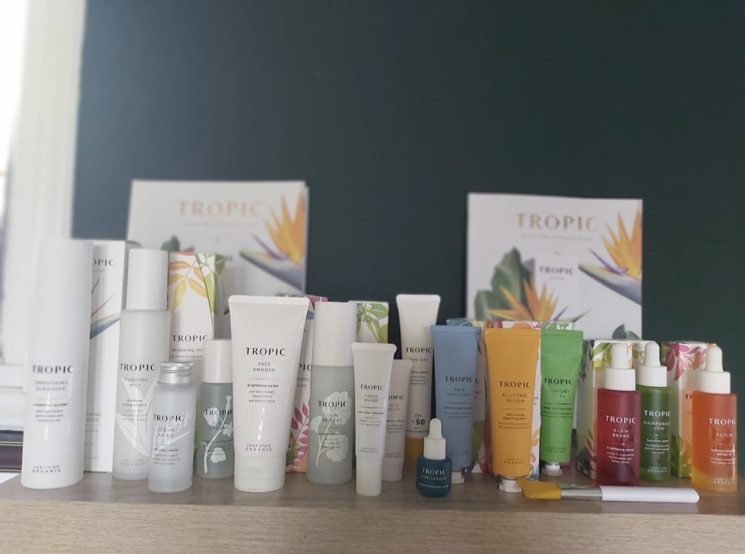 Tropic certified organic skincare range at Be Positive - Massage