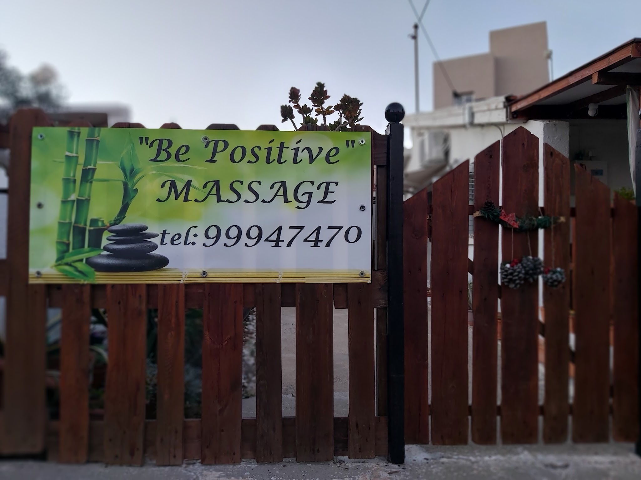 The painted entrance sign in Oroklini