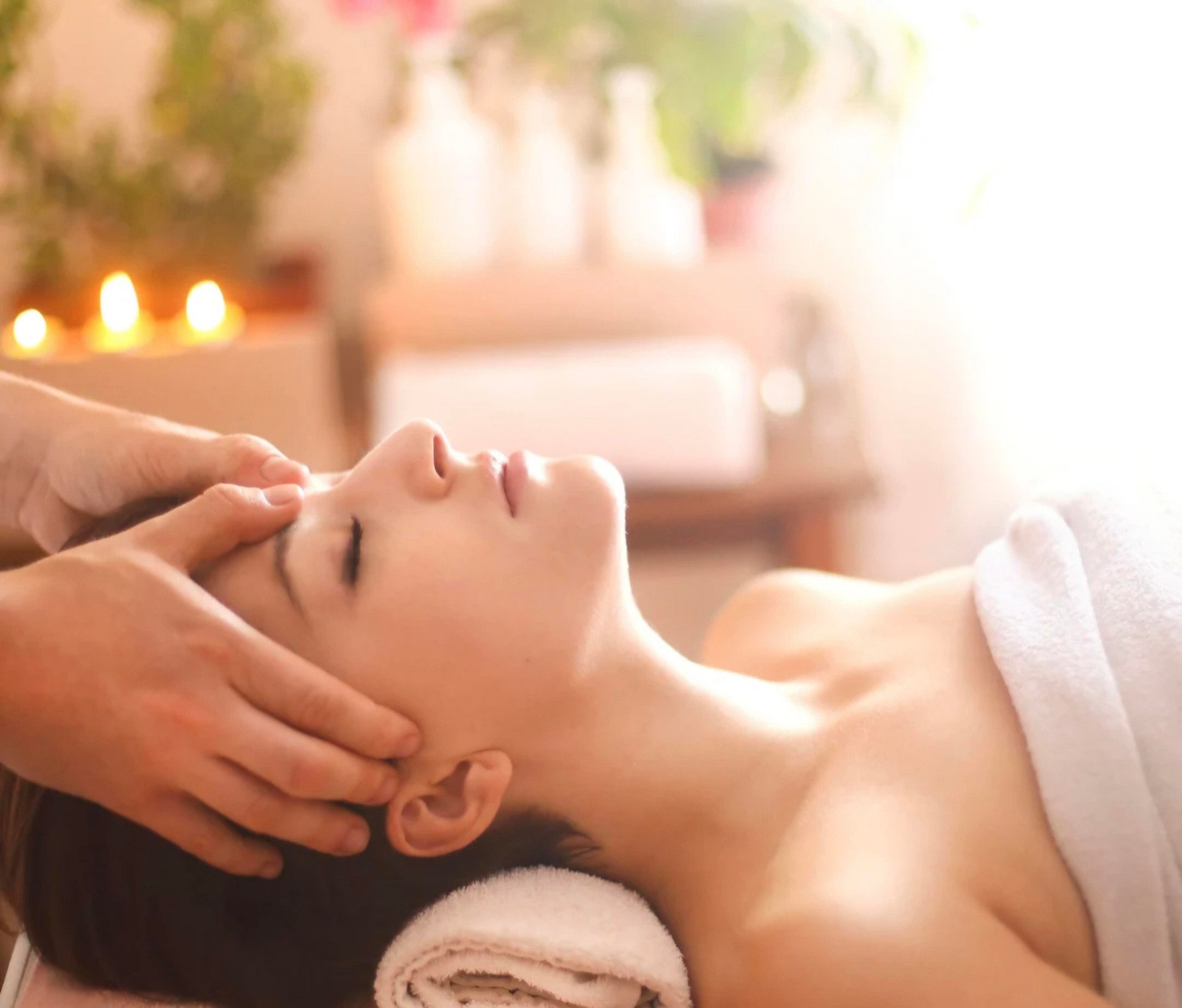 Gentle face and head massage