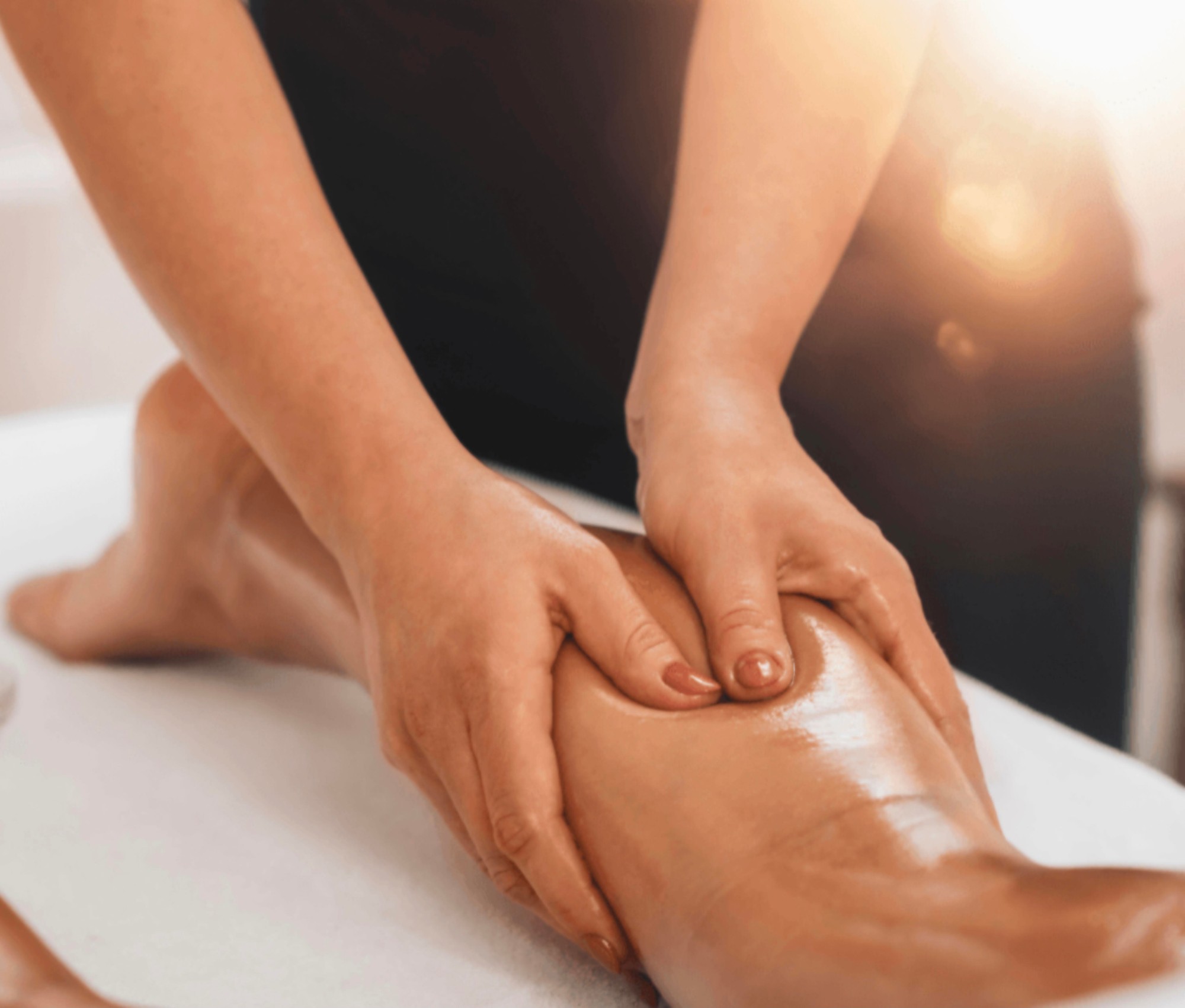 Leg massage for lymphatic drainage
